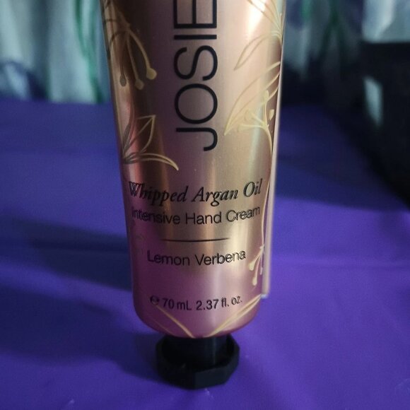 2 Josie Maran Argan Oil LOT Lemon Verbena Hand Cream & .05 oz Pure Argon Oil - Picture 5 of 8